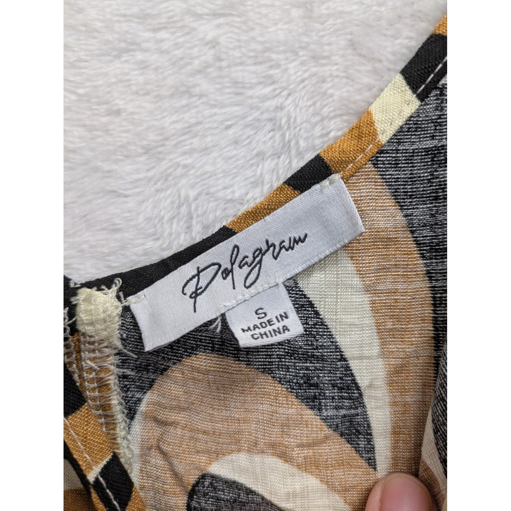 Polagram Womens Dress S Small Brown Black Cream Sleeveless Maxi Casual‎ - Picture 5 of 8